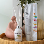 Clare Makes 200ml reed diffuser refill pouch with a separate compartment holding white reeds