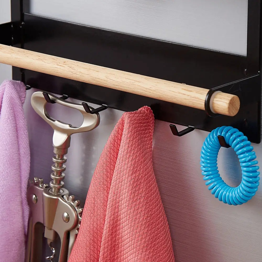 Refrigerator Storage Rack Magnetic Holder With Hooks Paper Spice Jars Storage Shelf - Home & Garden > Kitchenware