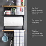 Refrigerator Storage Rack Magnetic Holder With Hooks Paper Spice Jars Storage Shelf - Home & Garden > Kitchenware