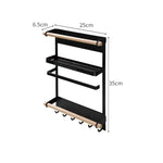 Refrigerator Storage Rack Magnetic Holder With Hooks Paper Spice Jars Storage Shelf - Home & Garden > Kitchenware