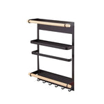 Refrigerator Storage Rack Magnetic Holder With Hooks Paper Spice Jars Storage Shelf - Home & Garden > Kitchenware