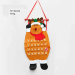 Reindeer Advent Calendar - Felt Christmas Countdown with 24 Pockets Wall Hanging Decoration for Kids - Occasions >