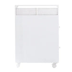 Removable Bathroom Side Cabinet Toilet Caddy with Storage Drawers- White - Furniture > Bathroom > Bathroom Cabinets