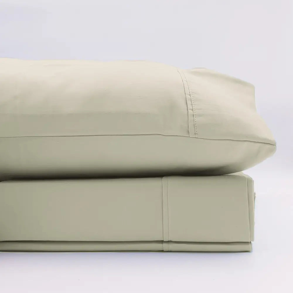 Renee Taylor 1500 Thread Count Pure Soft Cotton Blend Flat & Fitted Sheet Set Ivory King - Home & Garden > Bedding