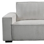 Reno 3 Seater Sofa Beige Colour Fabric Upholstery Wooden Structure Knock Down Feature In Back & Arms - Furniture > Sofas