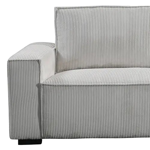 Reno 3 Seater Sofa Beige Colour Fabric Upholstery Wooden Structure Knock Down Feature In Back & Arms - Furniture > Sofas