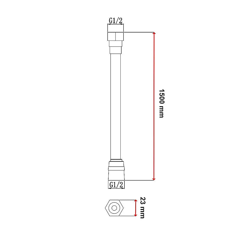 Replacement Heavy Duty 1500mm Shower Bath Hose - Furniture > Bathroom > Shower Heads & Screens