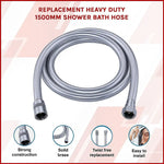 Replacement Heavy Duty 1500mm Shower Bath Hose - Furniture > Bathroom > Shower Heads & Screens