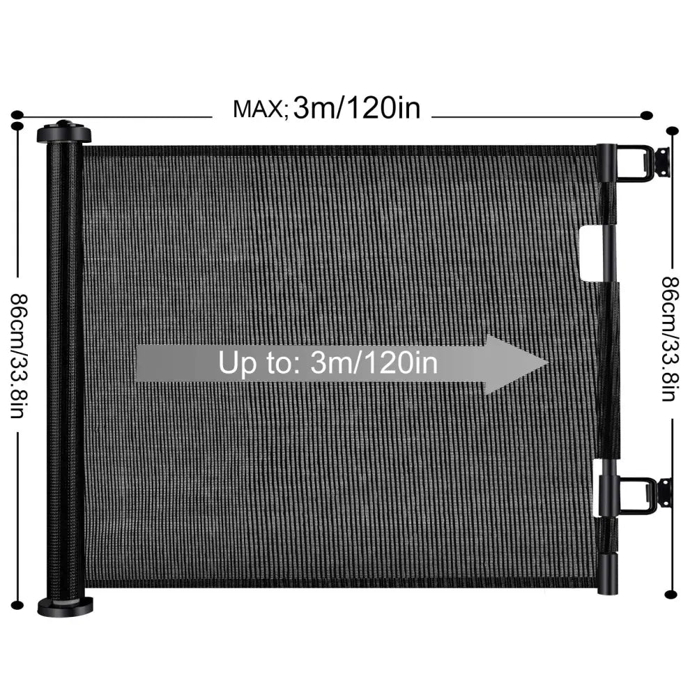 Retractable 3M Doorways Hallways Stairs Baby Gate Dog Pet Gate Indoor Outdoor Safety Gates - Baby & Kids > Gates &