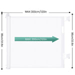 Retractable 3M Doorways Hallways Stairs Baby Gate Dog Pet Gate Indoor Outdoor Safety Gates White - Baby & Kids > Gates