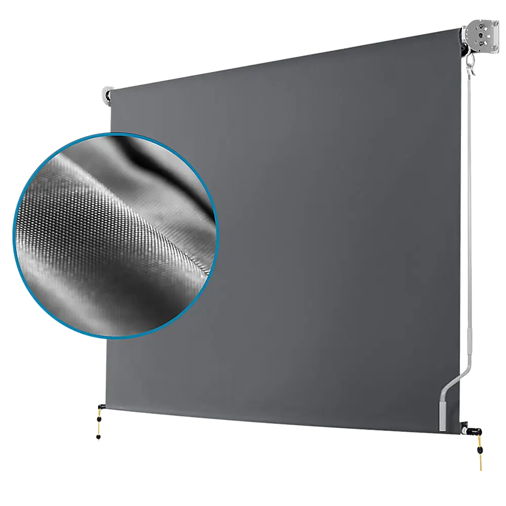 Retractable Straight Drop Roll Down Awning Garden Patio Screen 2.1X2.5M - Home & Garden > Shading