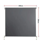 Retractable Straight Drop Roll Down Awning Garden Patio Screen 3.0X2.5M - Home & Garden > Shading