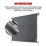 Retractable Straight Drop Roll Down Awning Garden Patio Screen 2.1X2.5M - Home & Garden > Shading