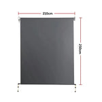 Retractable Straight Drop Roll Down Awning Garden Patio Screen 2.1X2.5M - Home & Garden > Shading
