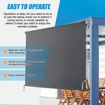 Retractable Straight Drop Roll Down Awning Garden Patio Screen 2.1X2.5M - Home & Garden > Shading