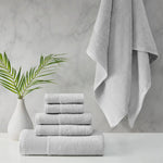 Retreat Cotton Tencel Antimicrobial 6 Piece Grey Towel Set by Cloud Linen - Home & Garden > Bathroom Accessories > Bath
