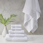 Retreat Cotton Tencel Antimicrobial 6 Piece White Towel Set by Cloud Linen - Home & Garden > Bathroom Accessories >