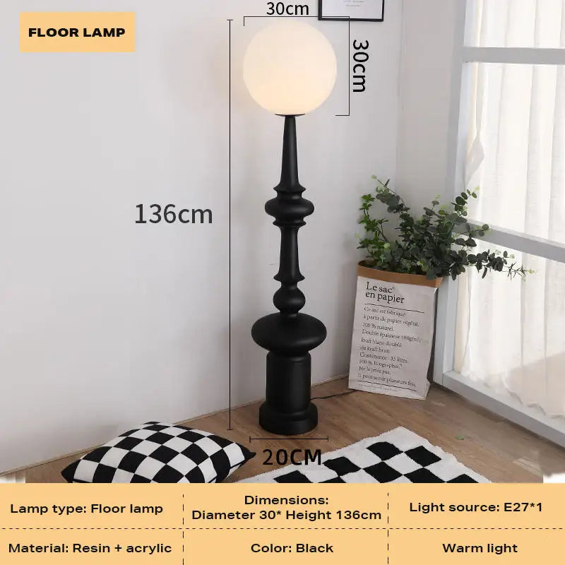 Retro Roman Living Room Floor Lamp Bedroom Art Sense Medieval - Furniture > Office