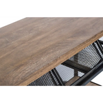 Retro Wooden Kitchen Island Trolley on Wheels with Storage Drawers - Furniture > Dining
