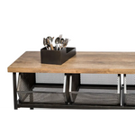 Retro Wooden Kitchen Island Trolley on Wheels with Storage Drawers - Furniture > Dining