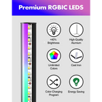 RGB LED Floor Lamp Smart Modern Stand Light - Home & Garden > Lighting