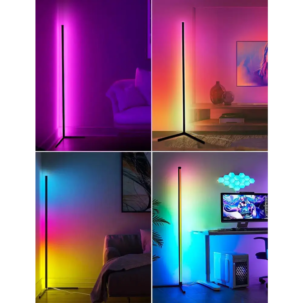 RGB LED Floor Lamp Smart Modern Stand Light - Home & Garden > Lighting