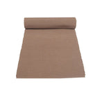 Ribbed Cotton Table Runner 33 x 180 cm Mocha - Home & Garden > Kitchenware