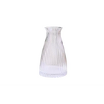 Ribbed Flower Glass Vase - 20cm - Home & Garden > Decor > Vases & Table Decor