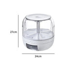 Rice Storage Cereal Dispenser Grain Container Rotating Dry Food Box - Home & Garden > Storage