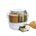 Rice Storage Cereal Dispenser Grain Container Rotating Dry Food Box - Home & Garden > Storage