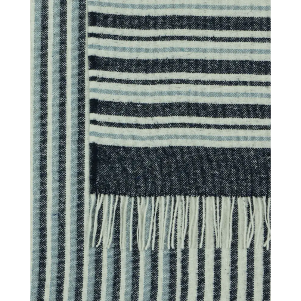 Richmond Throw - Reclaimed Wool Blend - Navy - Home & Garden > Decor
