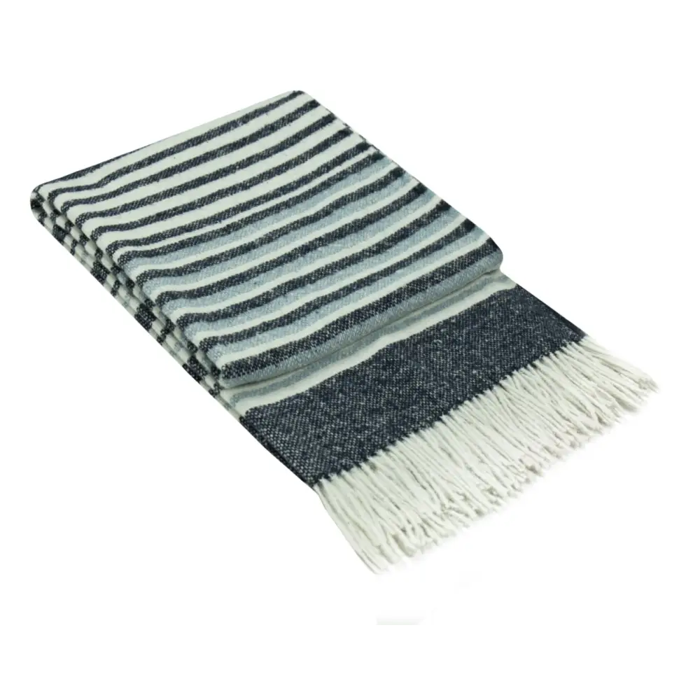 Richmond Throw - Reclaimed Wool Blend - Navy - Home & Garden > Decor
