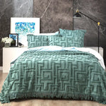 Riley 100% Cotton Vintage Washed Tufted Mineral Bed Cover Set by Renee Taylor Queen/King - Home & Garden > Bedding >