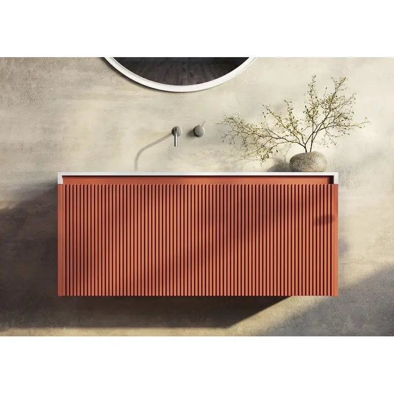 Rimini wall hung bathroom vanity 1000mm PotterÕs Clay - Furniture > Bathroom