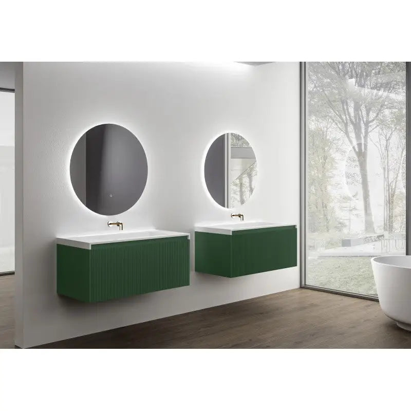 Rimini wall hung bathroom vanity 1000mm Rain Forest - Furniture > Bathroom