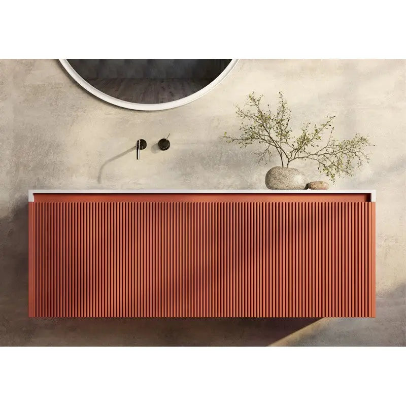 Rimini wall hung bathroom vanity 1200mm PotterÕs Clay - Furniture > Bathroom