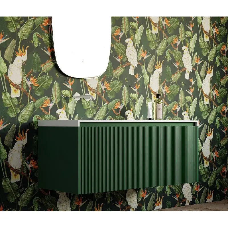Rimini wall hung bathroom vanity 1200mm Rain Forest - Furniture > Bathroom