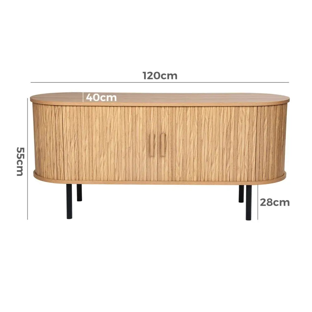 Ripple Sideboard with Sliding Doors — Earthy Elegance Redefined - Furniture > Dining