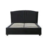 Roman Bed Frame Queen Size Black Velvet Fabric with Gas Lift plywood metal structure - Furniture > Bedroom > Beds & Bed