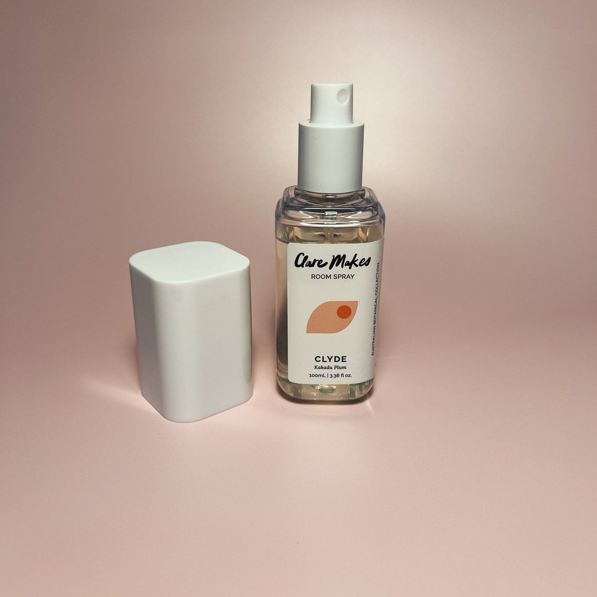 Clare Makes 100ml room spray in a recyclable bottle with a white atomiser cap