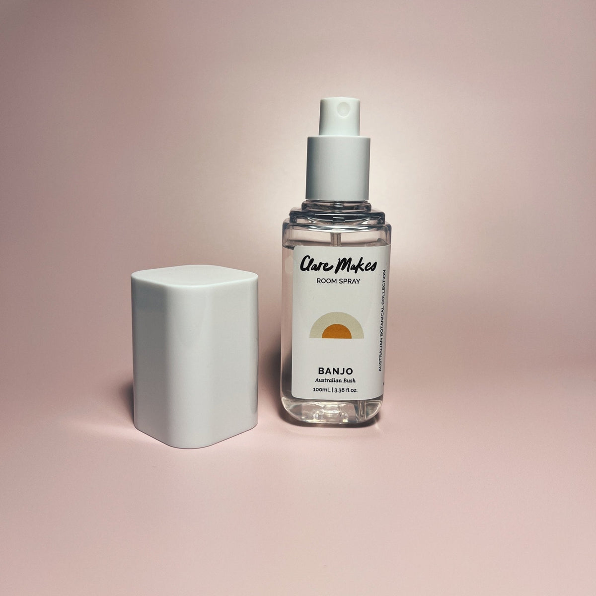 Clare Makes 100ml room spray in a recyclable bottle with a white atomiser cap