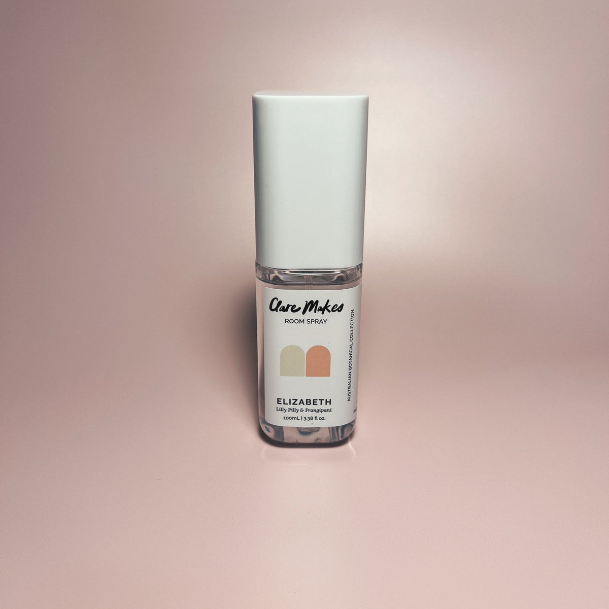 Clare Makes 100ml room spray in a recyclable bottle with a white atomiser cap