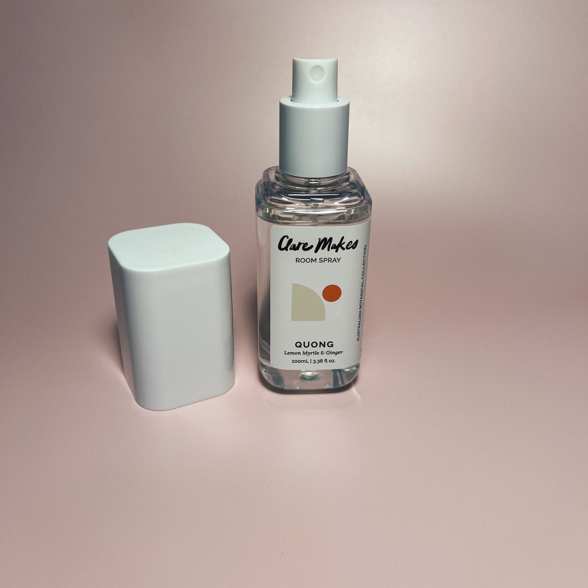 Clare Makes 100ml room spray in a recyclable bottle with a white atomiser cap