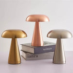 Rose Red Modern Mushroom Table Lamp - Minimalist Metal Design for Home and Office - Home & Garden > Lighting > Table
