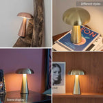 Rose Red Modern Mushroom Table Lamp - Minimalist Metal Design for Home and Office - Home & Garden > Lighting > Table