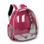 Rose Red Pet Carrier Backpack with Transparent Window 33*18*42cm - Pet Care > Cat Supplies > Cat Carriers & Crates