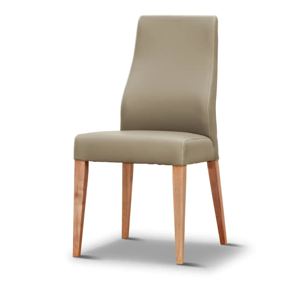 Rosemallow 7pc Dining Set 180cm Table 6 Silver PU Chair Solid Messmate Timber - Furniture > Dining