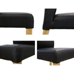 Rosemallow Dining Chair Set of 2 PU Leather Seat Solid Messmate Timber - Black - Furniture > Dining