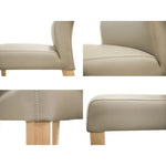 Rosemallow Dining Chair Set of 6 PU Leather Seat Solid Messmate Timber - Silver - Furniture > Dining