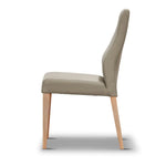 Rosemallow Dining Chair Set of 8 PU Leather Seat Solid Messmate Timber - Silver - Furniture > Dining